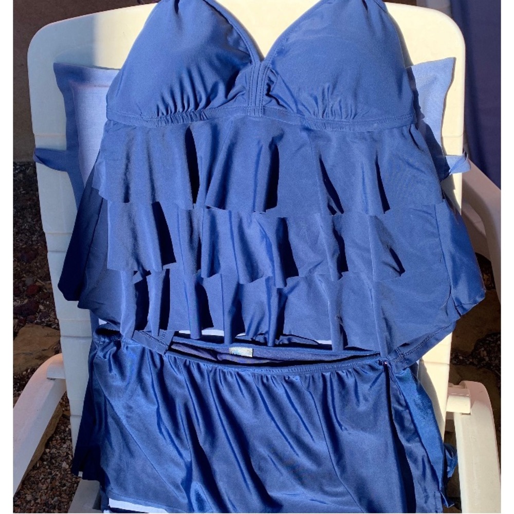 Catalina ruffled swim top